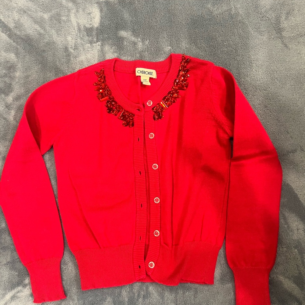 Cherokee Girls Red Jacket with Embellishments